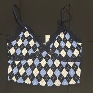 Diamond Checkered tank/crop top